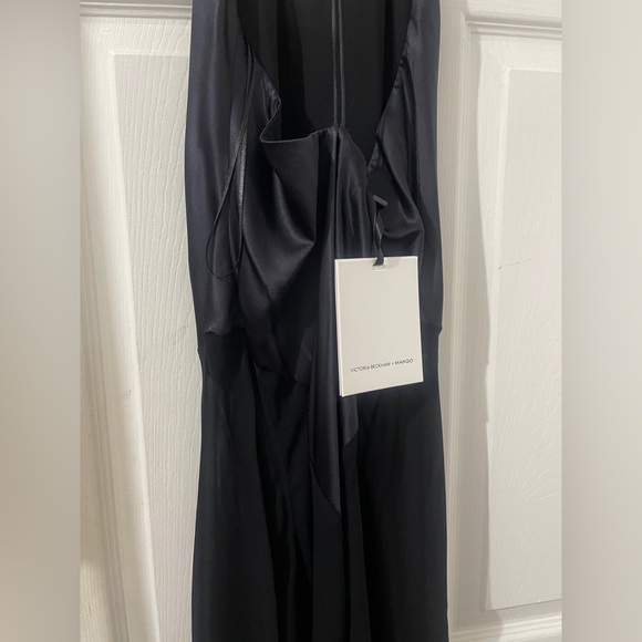 SEMI-TRANSPARENT SILK DRESS COMBINED BODY - Picture 10 of 10